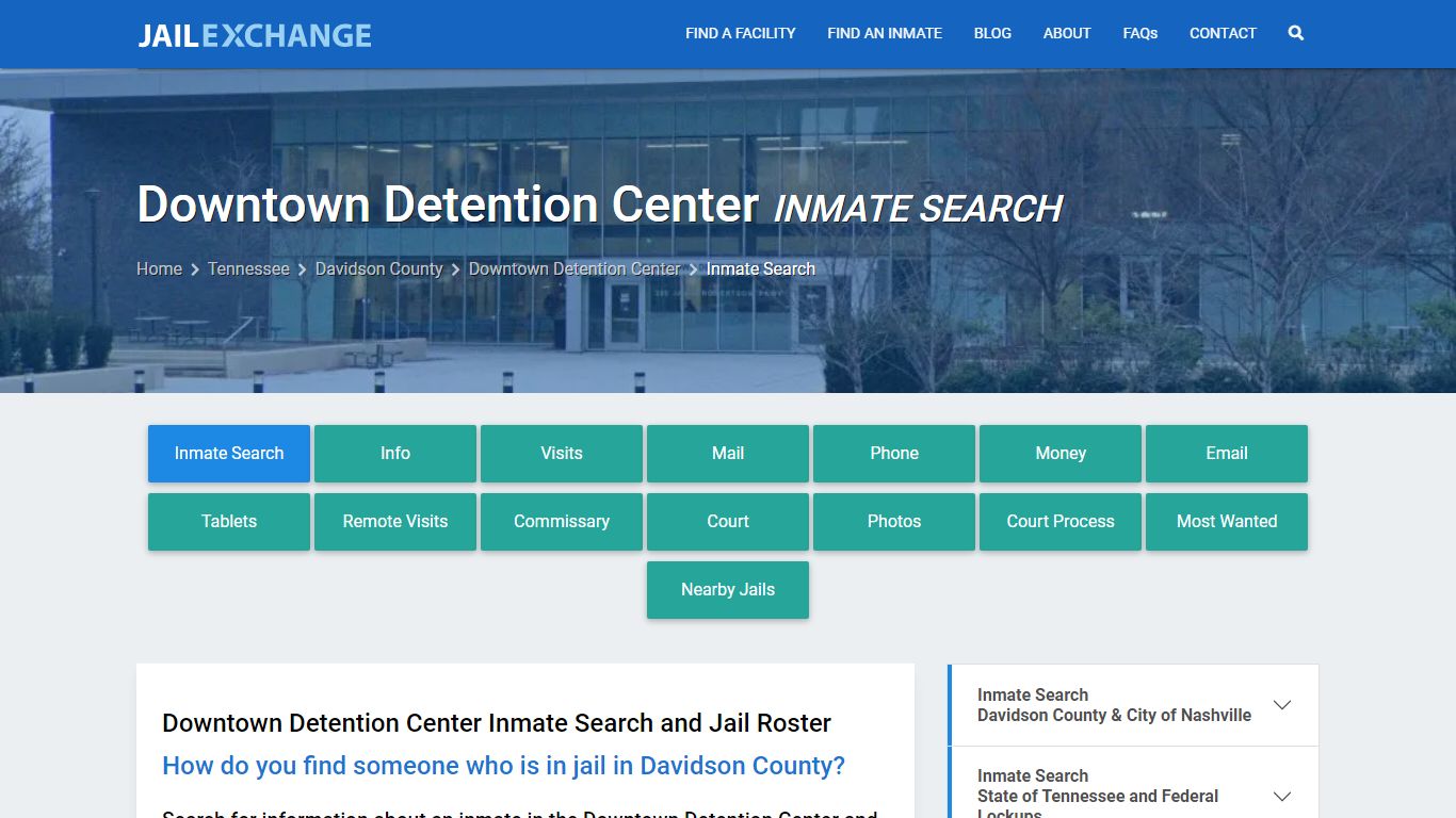 Downtown Detention Center Inmate Search - Jail Exchange